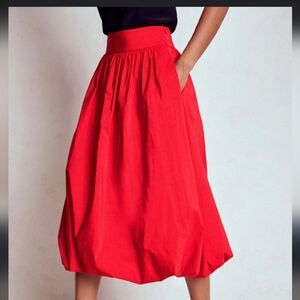 ANTONIO MELANI Bold Red Midi Skirt